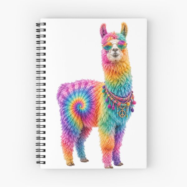 Item preview, Rainbow Tie Dye Llama with Sunglasses designed and sold by jgvisualarts.