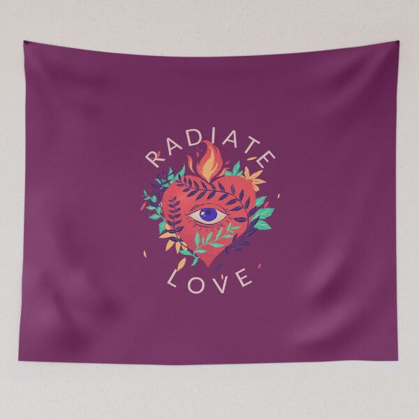 Item preview, Sacred Heart Esoteric Botanical Flame Art designed and sold by WellspringXflow.