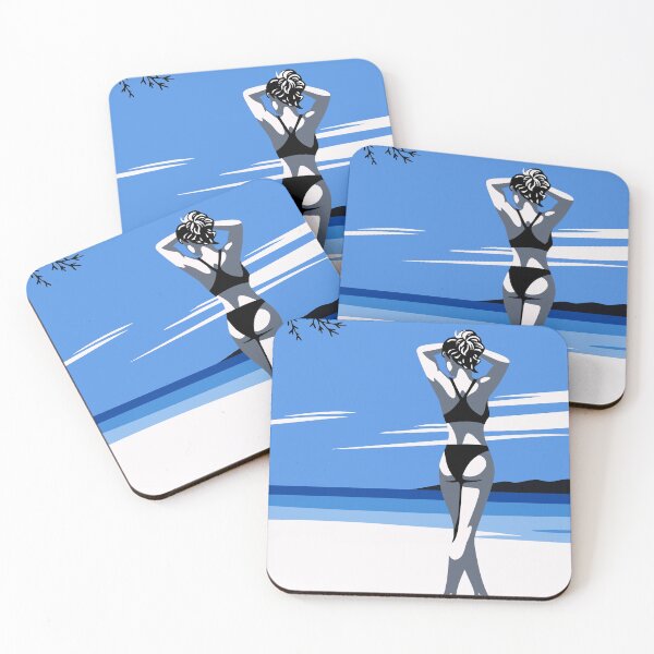 Item preview, Beach Scene Print designed and sold by Studio pod Burom.