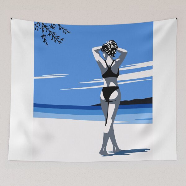 Item preview, Beach Scene Print designed and sold by Studio pod Burom.