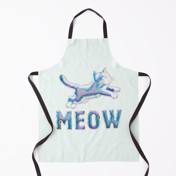 Item preview, Iridescent MEOW Holographic Jumping Cat designed and sold by creativerooney.