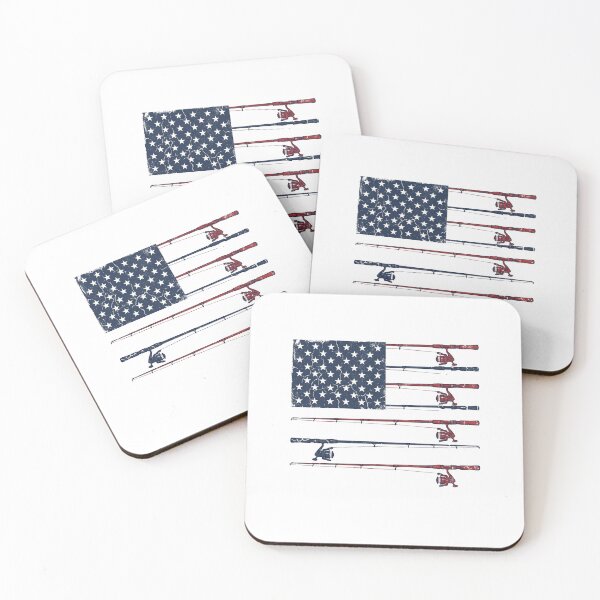 Item preview, Patriotic American Flag Fishing Rod Distressed Art designed and sold by Paper Drip.
