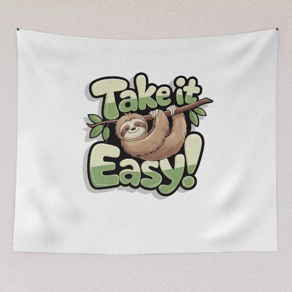 Item preview, Take It Easy Cute Sloth designed and sold by myJPEG.