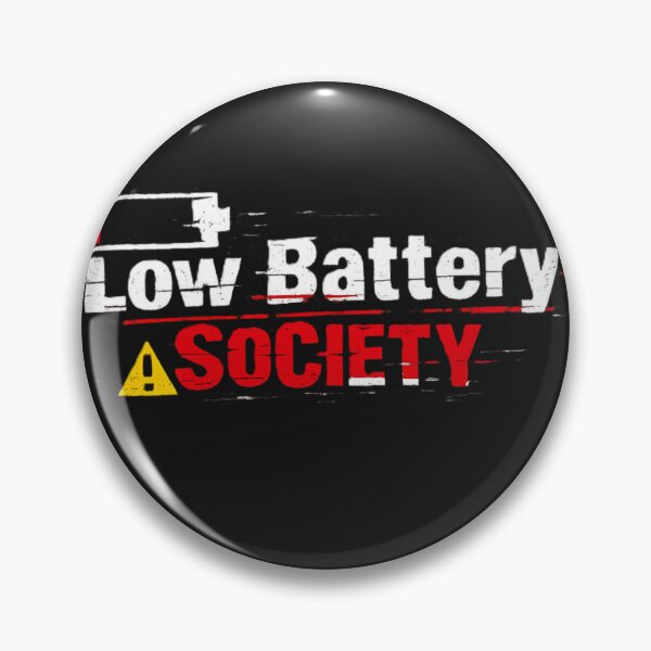 Item preview, Low Battery Society – Warning Icon Design designed and sold by AstraDrip Studio.