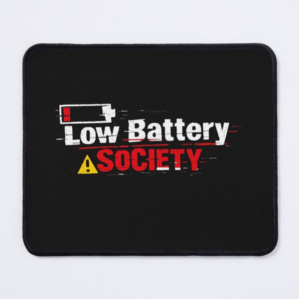 Item preview, Low Battery Society – Warning Icon Design designed and sold by AstraDrip Studio.