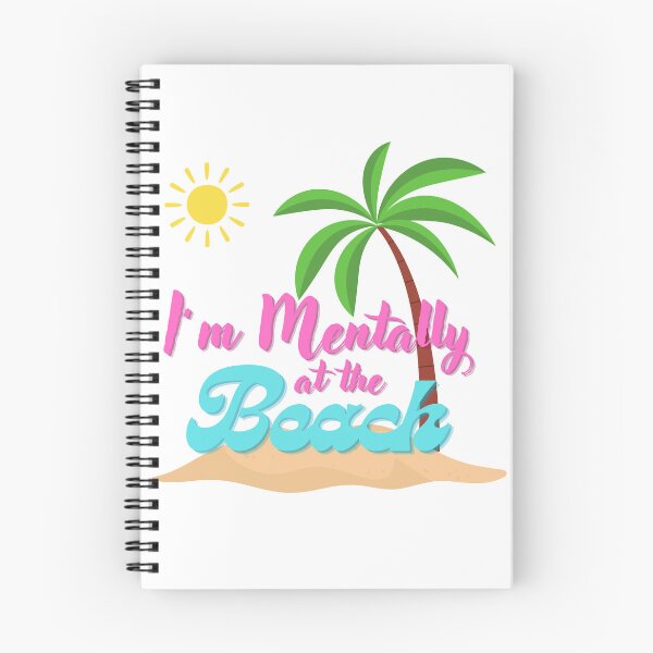 Aperçu de l'œuvre Je suis mentalement à la plage - Humour de plage créée et vendue par RnIDesignd.