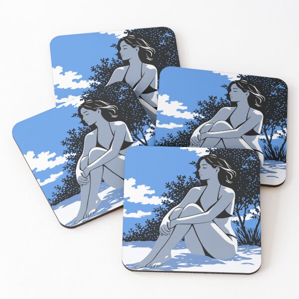 Item preview, Woman Beach Print, Coastal Calm Decor designed and sold by Studio pod Burom.