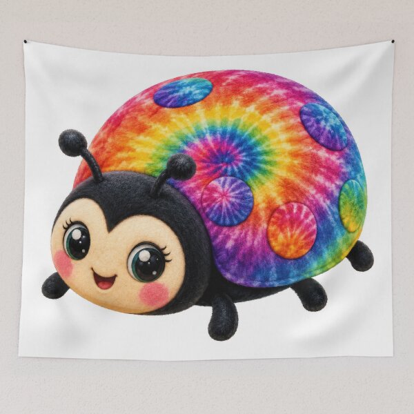 Item preview, Cute Tie-Dye Rainbow Ladybug designed and sold by jgvisualarts.