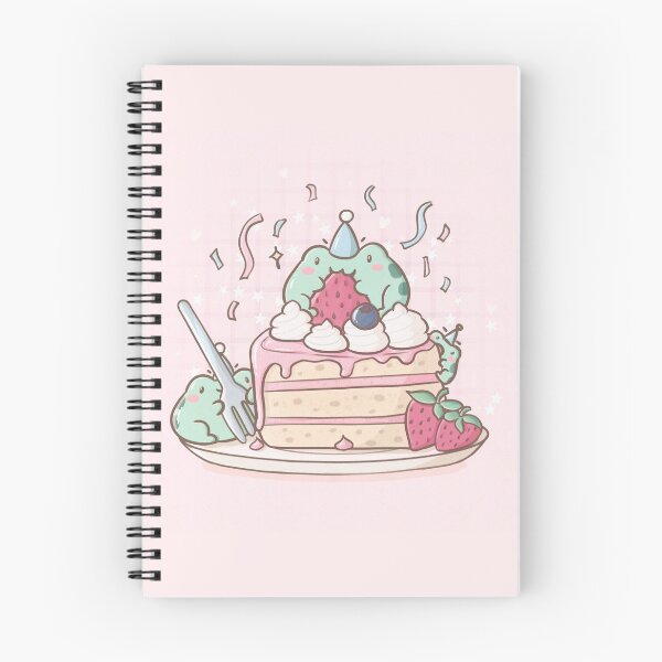 Item preview, Cute Frogs Eating Cake designed and sold by ShyHomebodyClub.