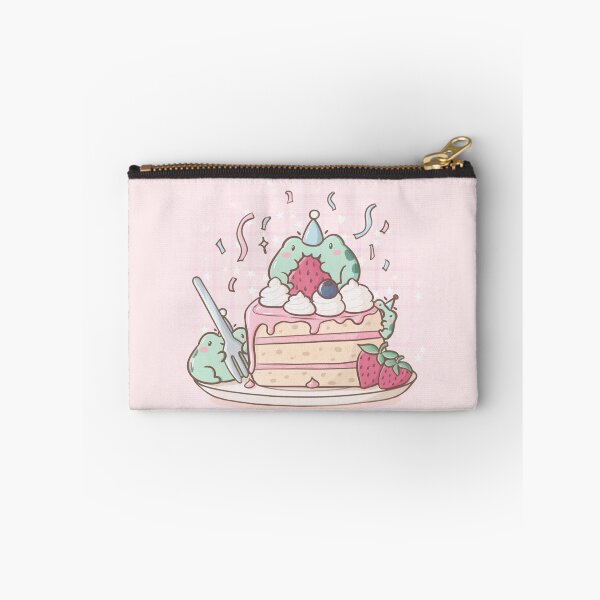 Item preview, Cute Frogs Eating Cake designed and sold by ShyHomebodyClub.