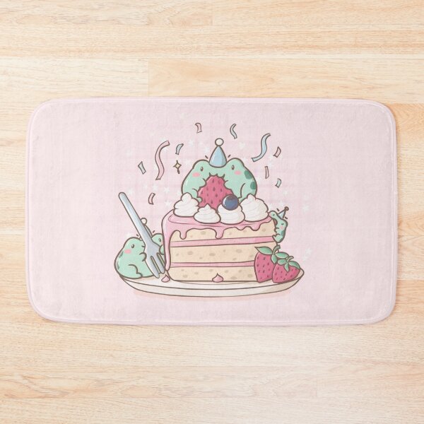 Item preview, Cute Frogs Eating Cake designed and sold by ShyHomebodyClub.