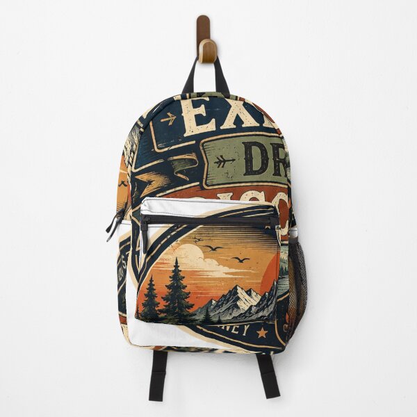Item preview, Explore Dream Discover Vintage Adventure Badge Sticker designed and sold by Omanut Studio — By Ashwin..