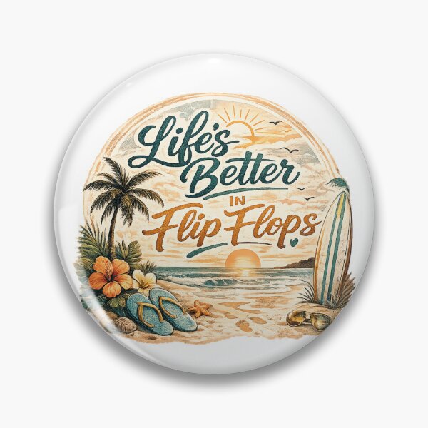 Item preview, Life's better in flip flops designed and sold by Side Quest Co..