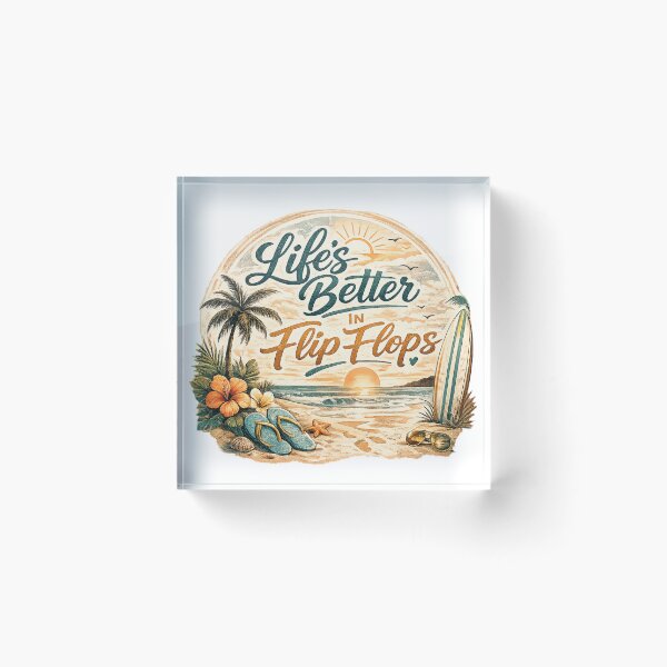 Item preview, Life's better in flip flops designed and sold by Side Quest Co..