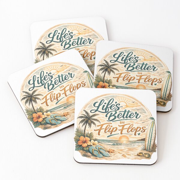 Item preview, Life's better in flip flops designed and sold by Side Quest Co..