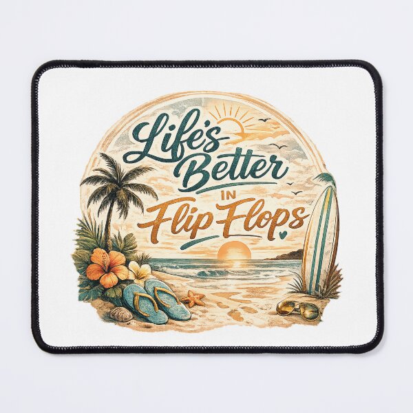 Item preview, Life's better in flip flops designed and sold by Side Quest Co..