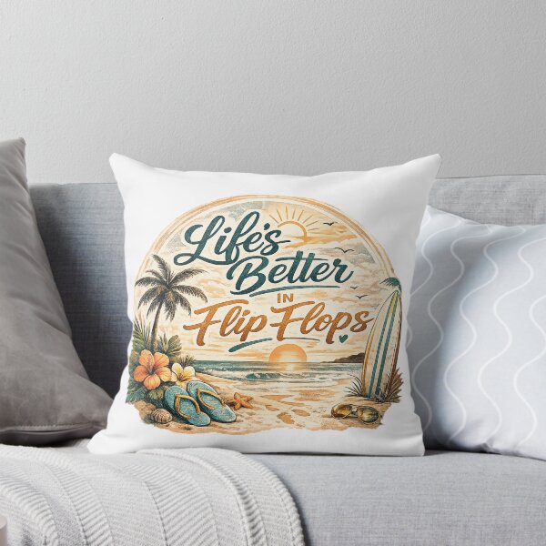 Item preview, Life's better in flip flops designed and sold by Side Quest Co..