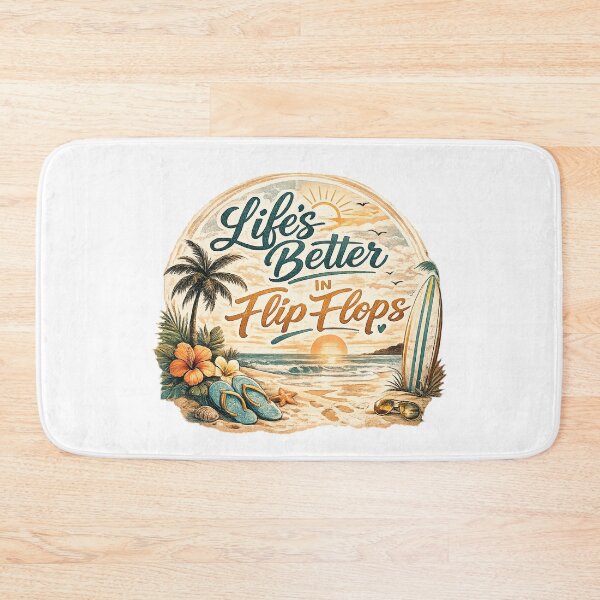Item preview, Life's better in flip flops designed and sold by Side Quest Co..