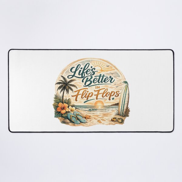Item preview, Life's better in flip flops designed and sold by Side Quest Co..