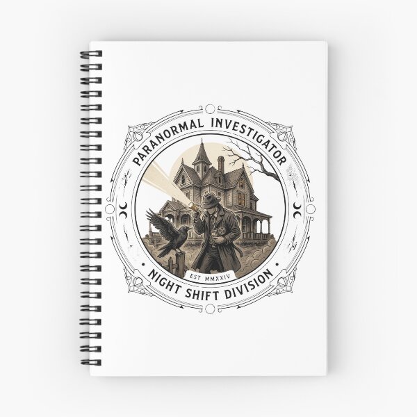 Item preview, Paranormal Investigator Night Shift Division – Gothic Ghost Hunter Haunted House Design designed and sold by ArcticFoxStudio.