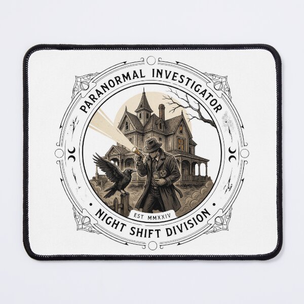Item preview, Paranormal Investigator Night Shift Division – Gothic Ghost Hunter Haunted House Design designed and sold by ArcticFoxStudio.