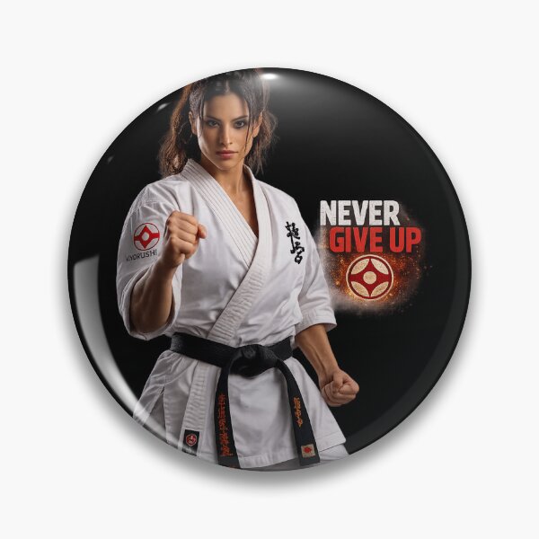 Item preview, Never Give Up – Kyokushin Karate Woman | Martial Arts Motivation T-Shirt designed and sold by AndrewYoko.
