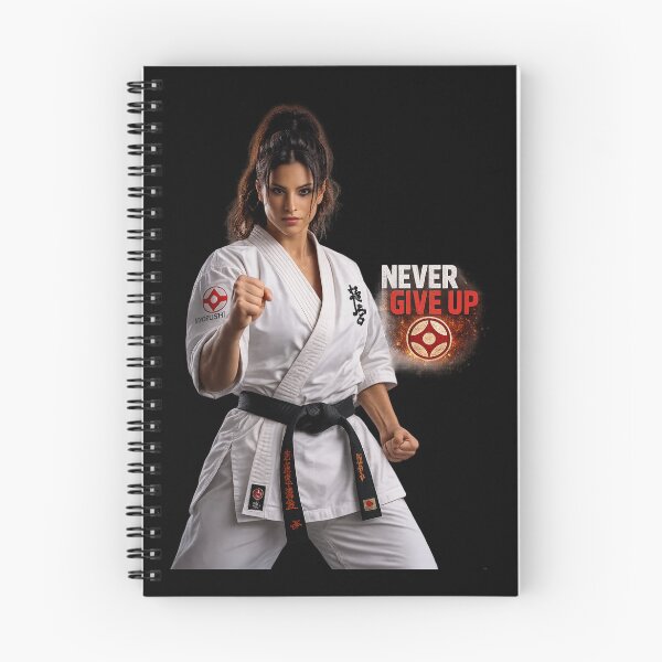 Item preview, Never Give Up – Kyokushin Karate Woman | Martial Arts Motivation T-Shirt designed and sold by AndrewYoko.