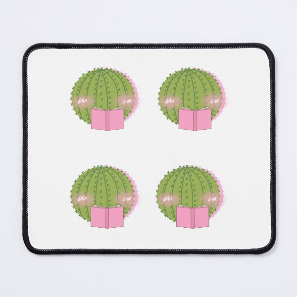 Item preview, Four Blushing Cactuses Reading | Bookish Pack designed and sold by Nyxander's Bookish Catalogue.