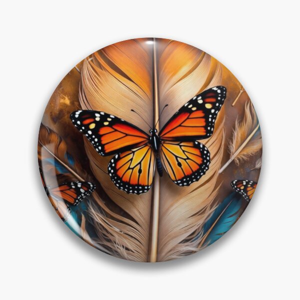 Item preview, Monarch Butterfly Feather Dreamcatcher Art | Boho Sunflower Nature Design designed and sold by GalleryPeak.