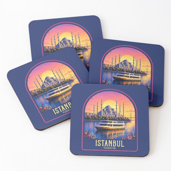 Item preview, Istanbul Vintage Travel Illustration designed and sold by HomeLivingCo.