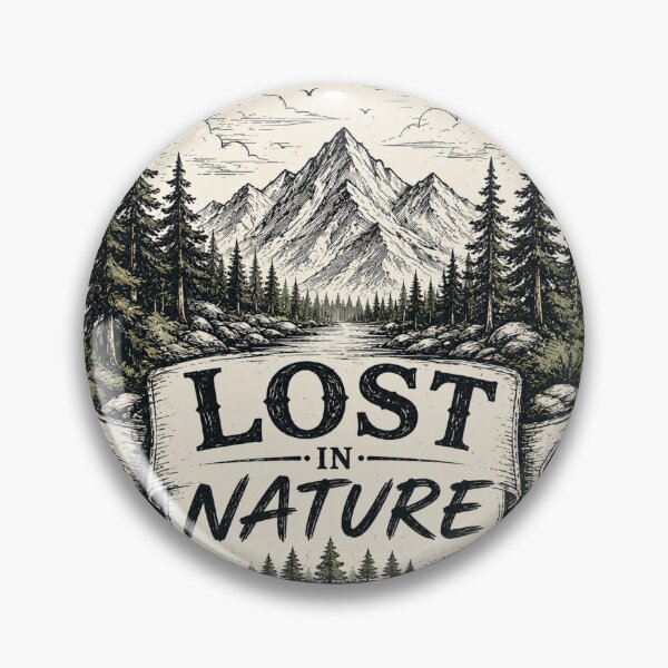 Item preview, Lost In Nature Hand Drawn Wilderness Adventure Sticker designed and sold by Omanut Studio — By Ashwin..