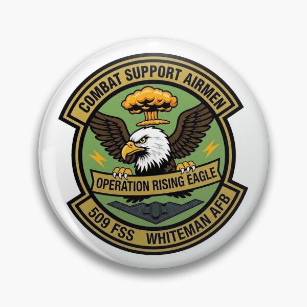 Item preview, USAF 509th Force Support Squadron (509 FSS) "Operation Rising Eagle" Morale Patch designed and sold by CharlieDesings.