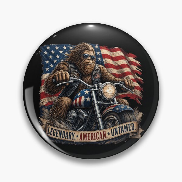 Item preview, Rebel Bigfoot Motorcycle Patriotic Vintage Biker Art designed and sold by NovaNookStudio.