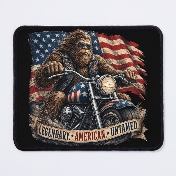 Item preview, Rebel Bigfoot Motorcycle Patriotic Vintage Biker Art designed and sold by NovaNookStudio.