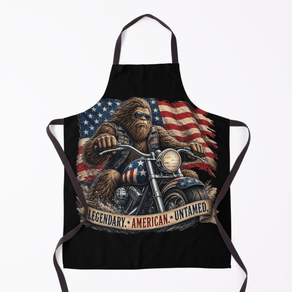 Item preview, Rebel Bigfoot Motorcycle Patriotic Vintage Biker Art designed and sold by NovaNookStudio.