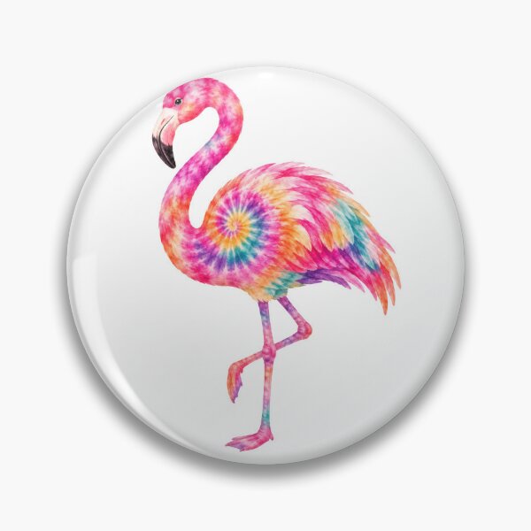 Item preview, Tie Dye Rainbow Flamingo Art designed and sold by jgvisualarts.