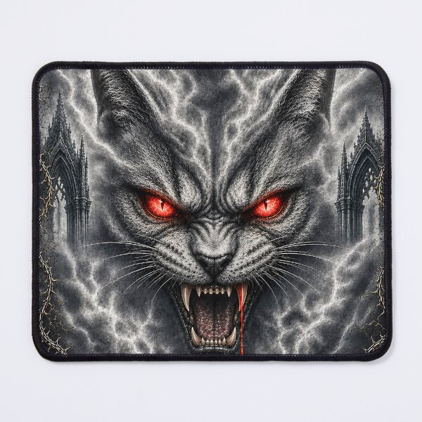 Item preview, Demonic Cat with Red Eyes designed and sold by VeltharaArt.
