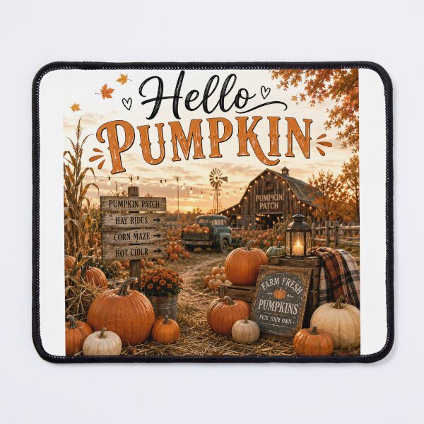 Item preview, Autumn pumpkin patch at sunset designed and sold by Side Quest Co..