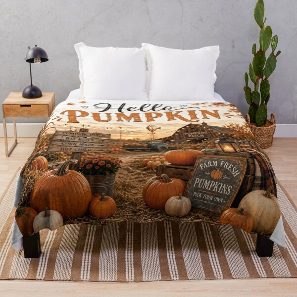 Item preview, Autumn pumpkin patch at sunset designed and sold by Side Quest Co..