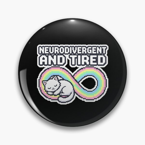 Item preview, Neurodivergent And Tired - Cute Sleeping Cat Pixel Art designed and sold by artistastshirt.