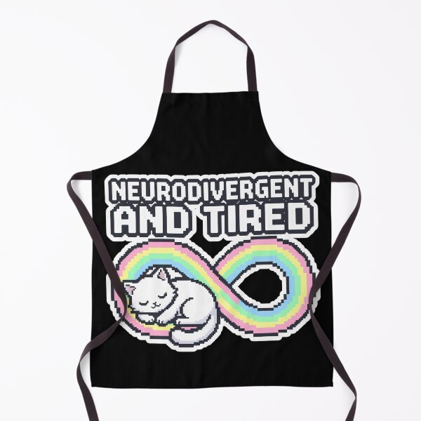 Item preview, Neurodivergent And Tired - Cute Sleeping Cat Pixel Art designed and sold by artistastshirt.