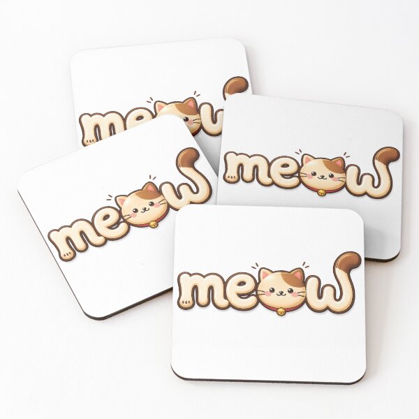 Item preview, Cute Meow Cat Typography Design designed and sold by myJPEG.