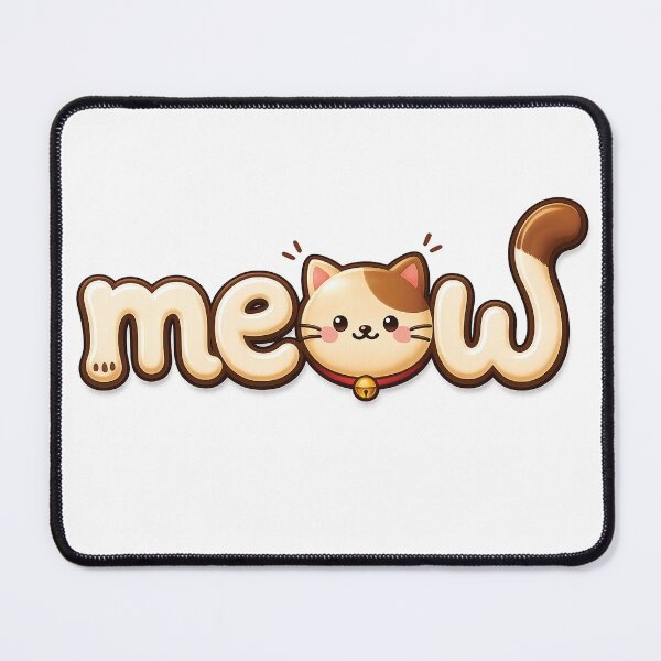 Item preview, Cute Meow Cat Typography Design designed and sold by myJPEG.