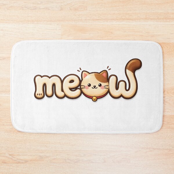 Item preview, Cute Meow Cat Typography Design designed and sold by myJPEG.