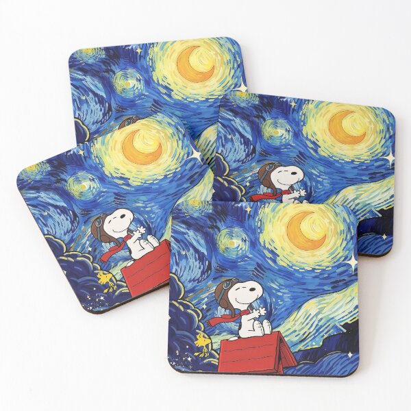 Item preview, Snoopy Flying into a Dreamy Starry Night Whimsical Adventure designed and sold by N0WUC1.