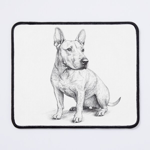 Item preview, Bull Terrier Doggie Illustration designed and sold by Roxane Bay.