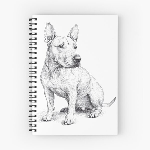 Item preview, Bull Terrier Doggie Illustration designed and sold by Roxane Bay.
