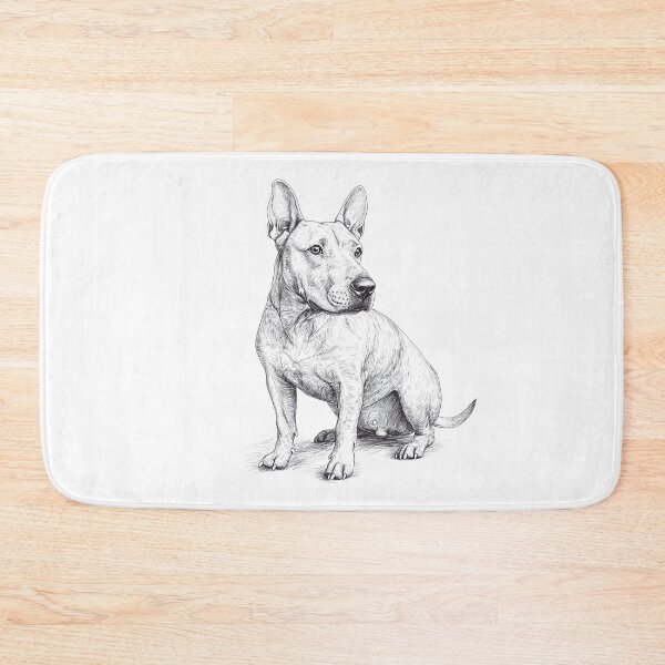 Item preview, Bull Terrier Doggie Illustration designed and sold by Roxane Bay.
