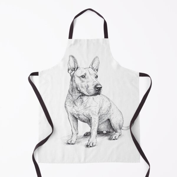 Item preview, Bull Terrier Doggie Illustration designed and sold by Roxane Bay.