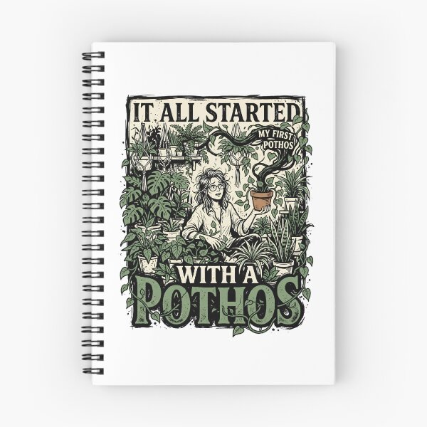 Item preview, It All Started With A Pothos Houseplant Addiction Funny Plant Lover Quote designed and sold by get55shirt.